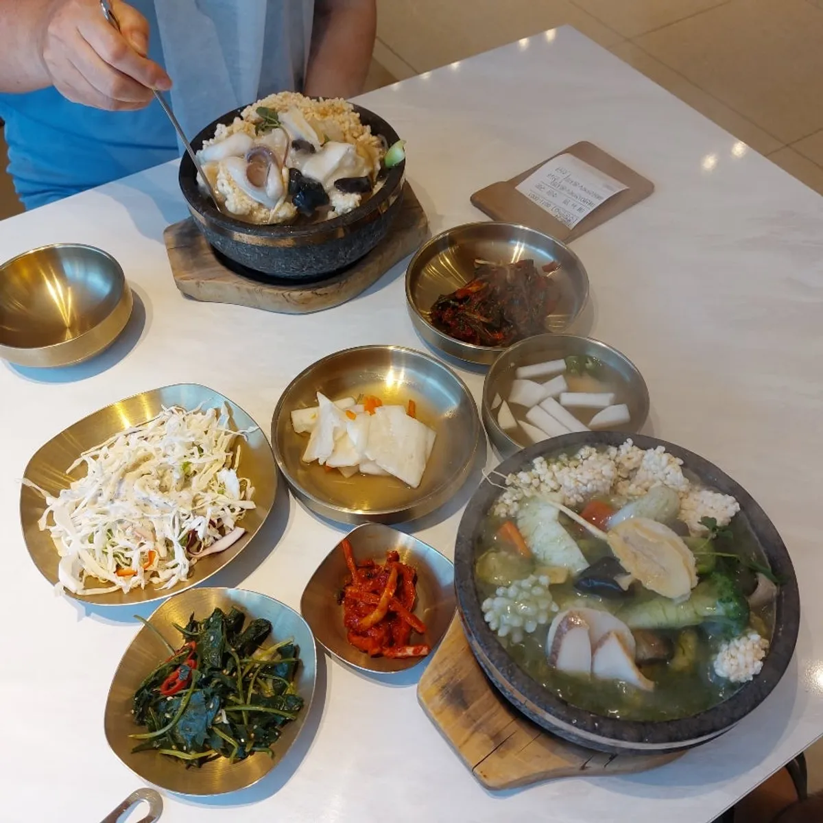 Bubbling hot stone pot nurungjitang