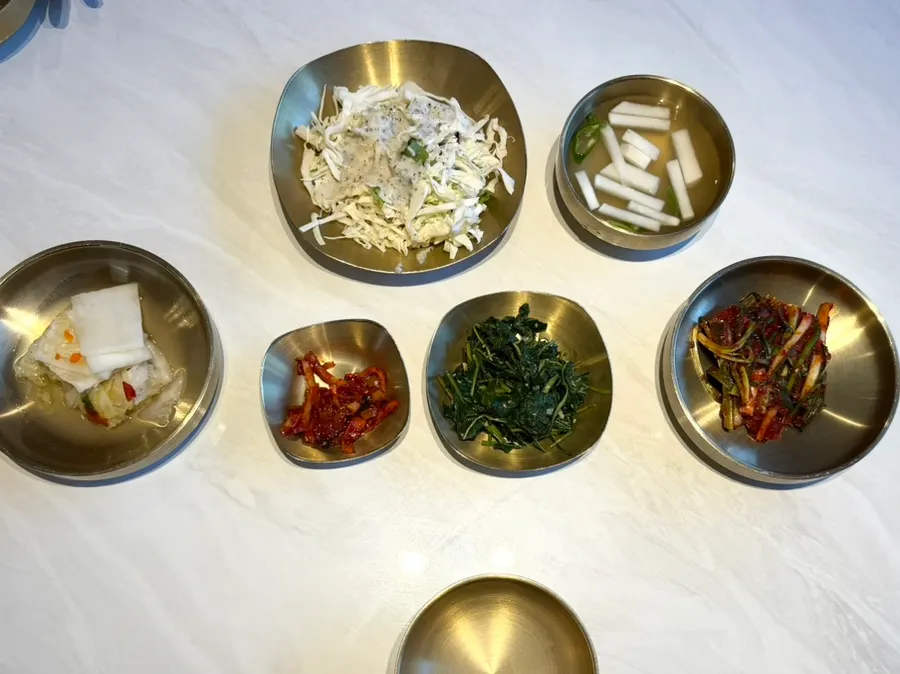 Side dishes set up on the table