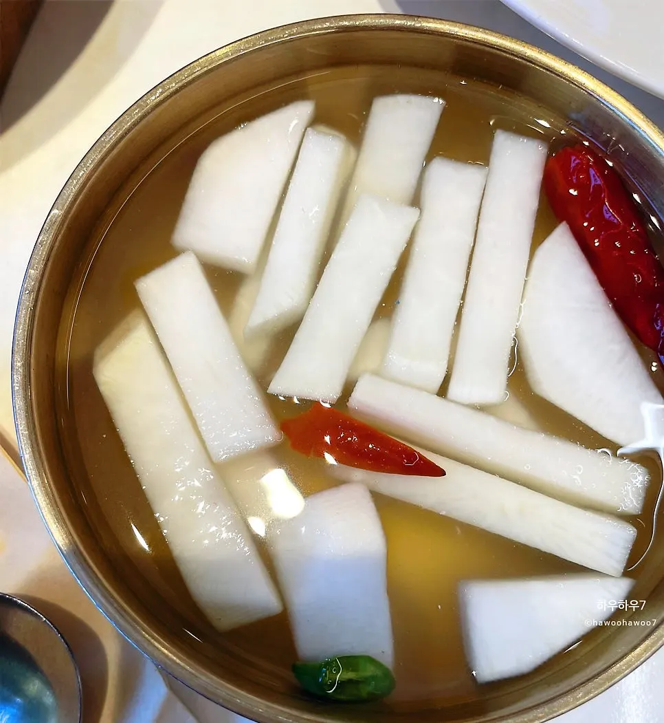 파김치와 무말랭이 나물무침 반찬