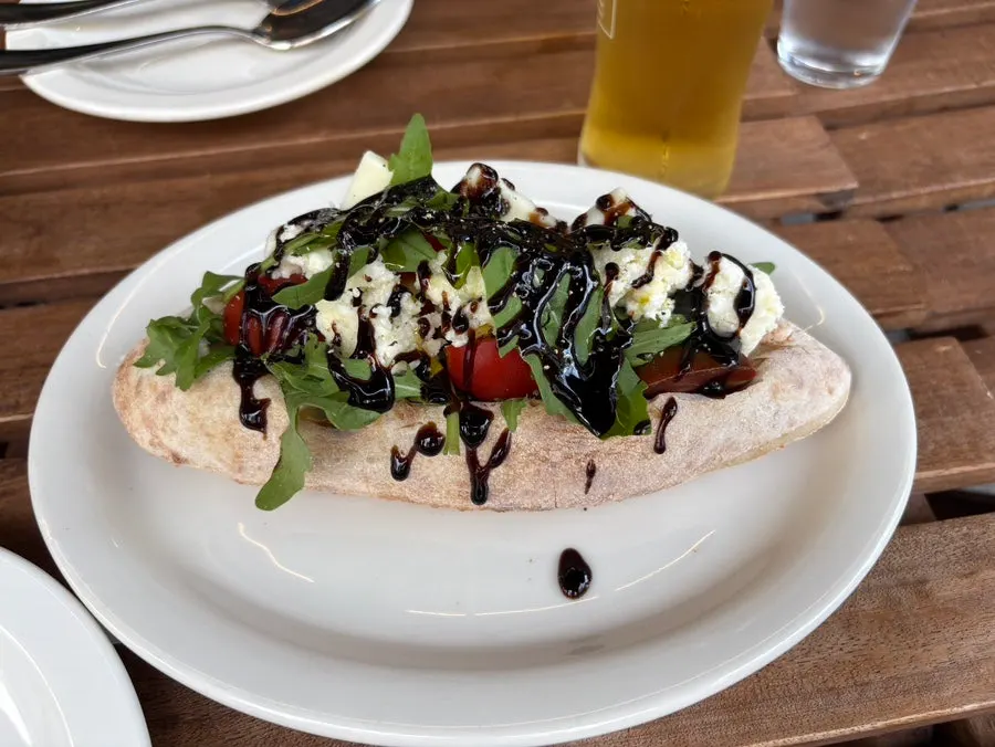 Weekday-only house olive pesto Italian arugula pizza boat