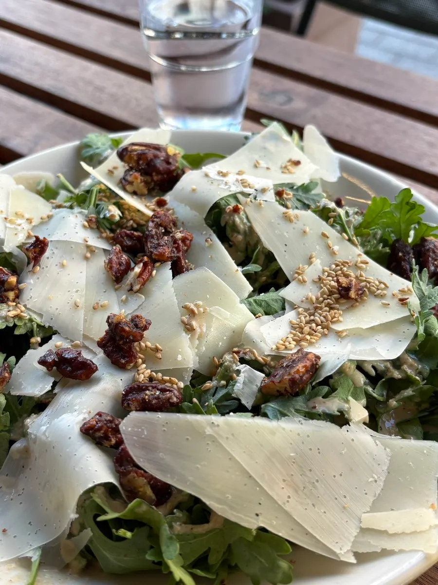 A plate of chrysanthemum greens sesame salad