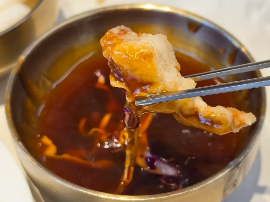 Tangsuyuk with sweet and sour sauce