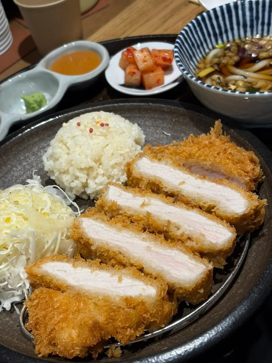 Cross-section of Menji's handmade pork loin tonkatsu