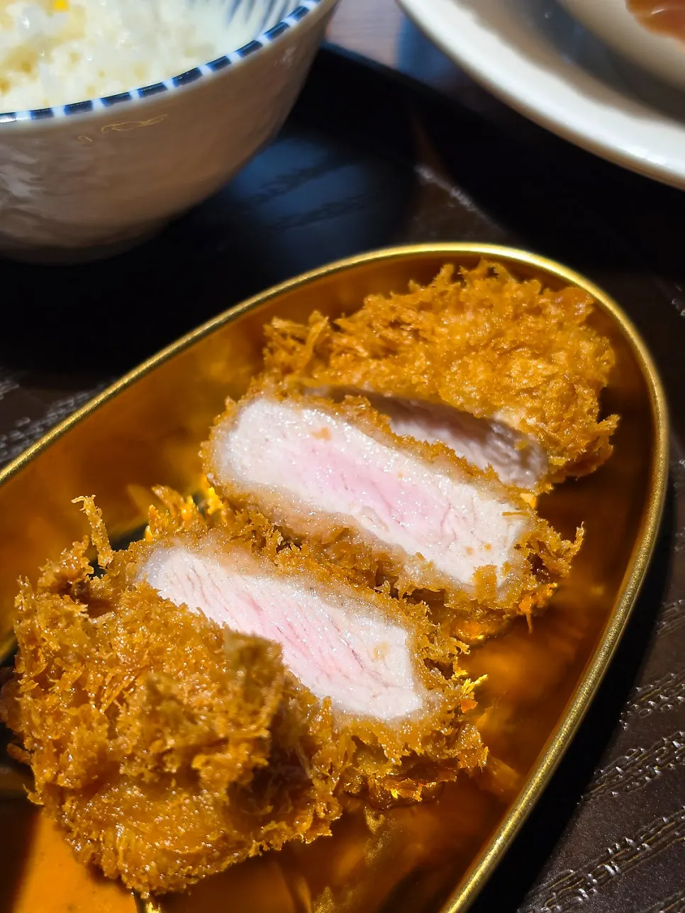 Crispy fried mini pork loin tonkatsu
