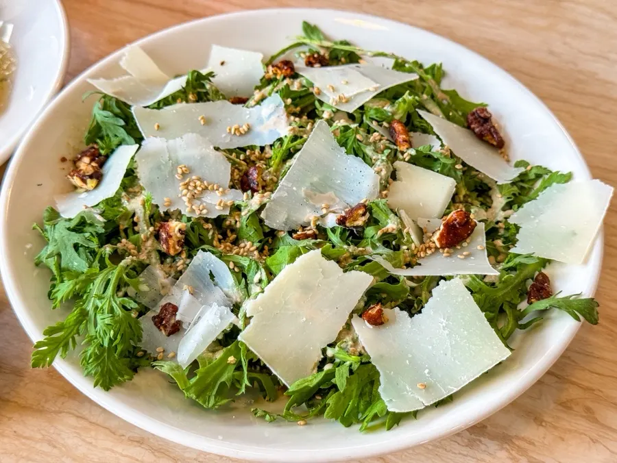 Chrysanthemum crown daisy sesame salad