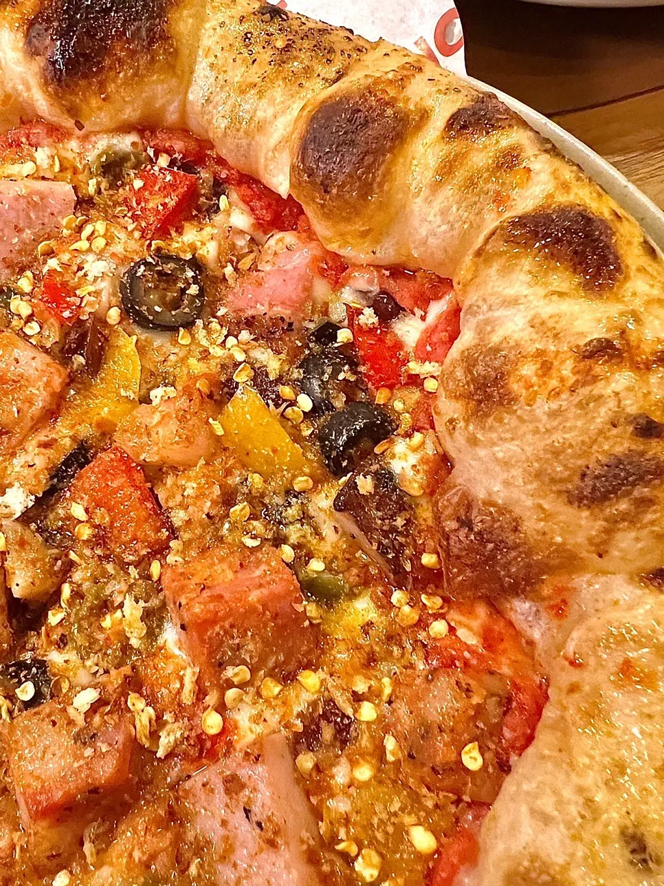 A slice of diavolo pizza