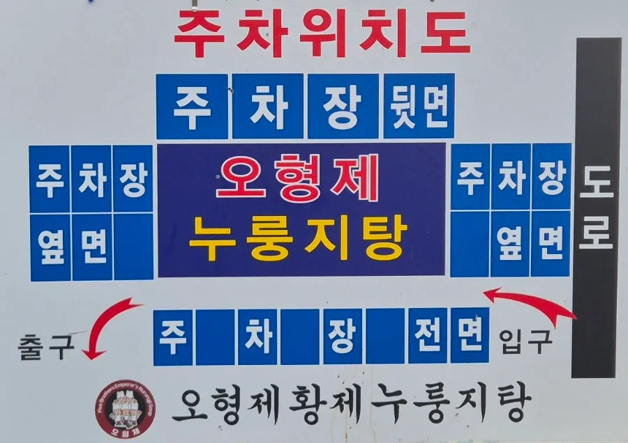 One-way parking space in front of the restaurant