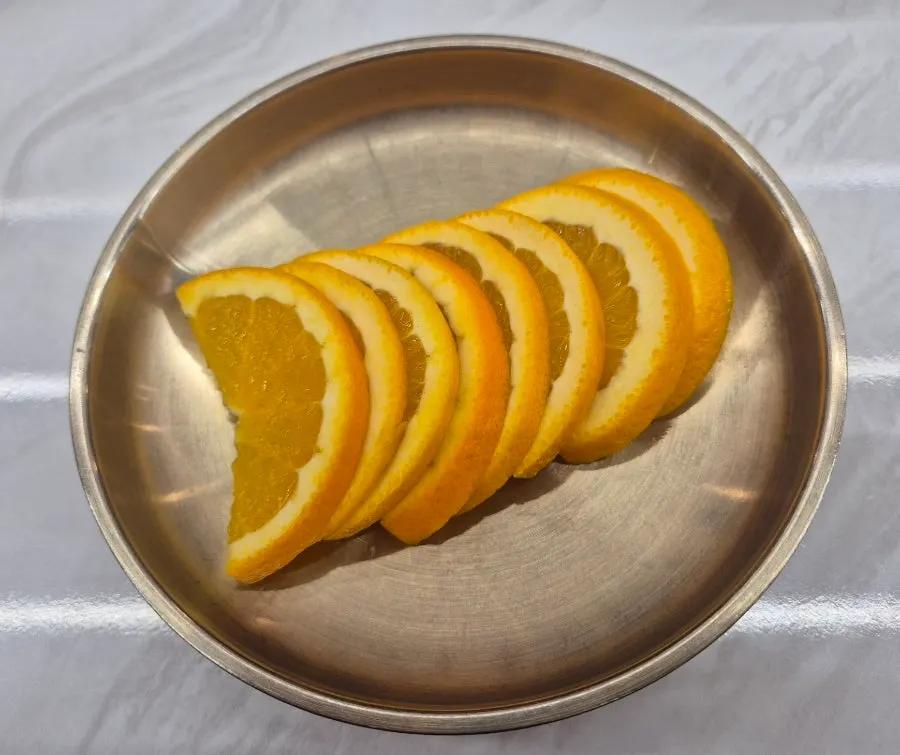Orange taken from the self-serve bar
