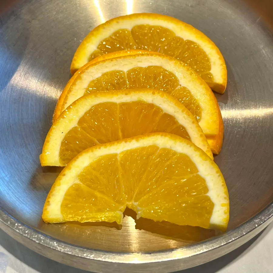 Orange served as dessert
