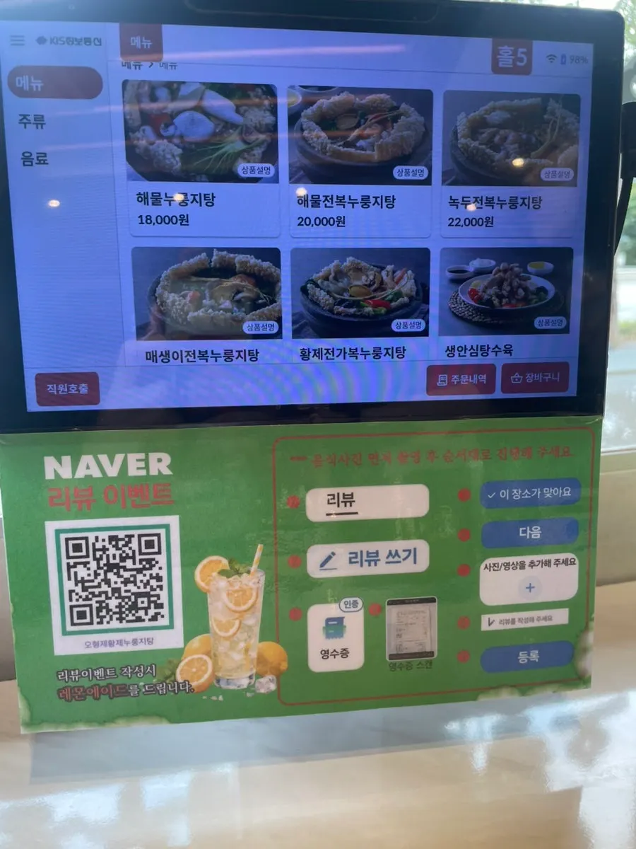 Restaurant review event information