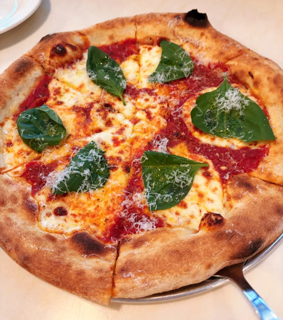 Ordered truffle mushroom wood-fired pizza