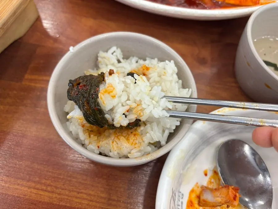 시래기를 추가한 코다리조림 클로즈업