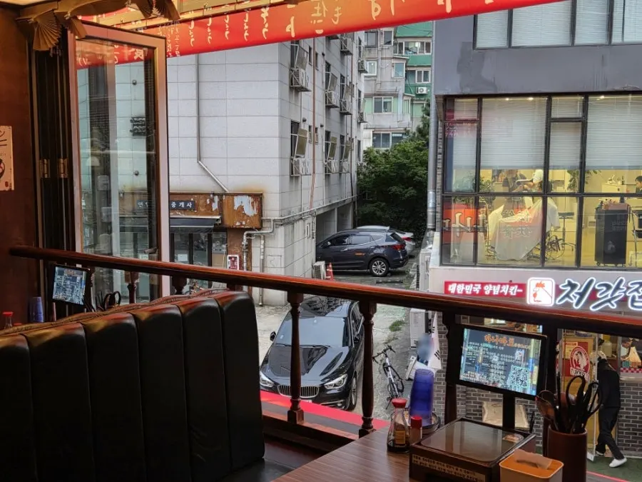 Interior of Hanamato with windows wide open