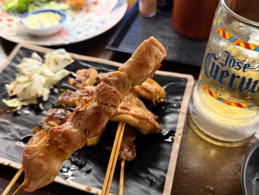 Juicy, tender grilled chicken skewers