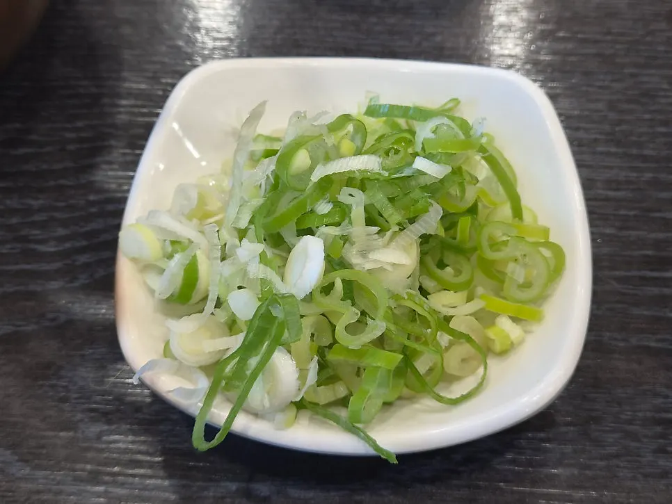 A bowl piled generously with scallions