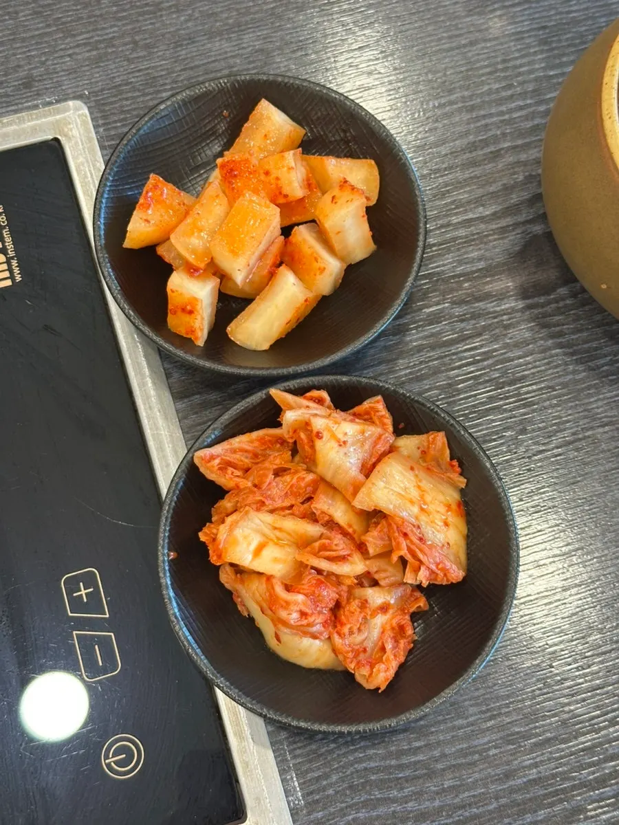 Plate of well-fermented kimchi