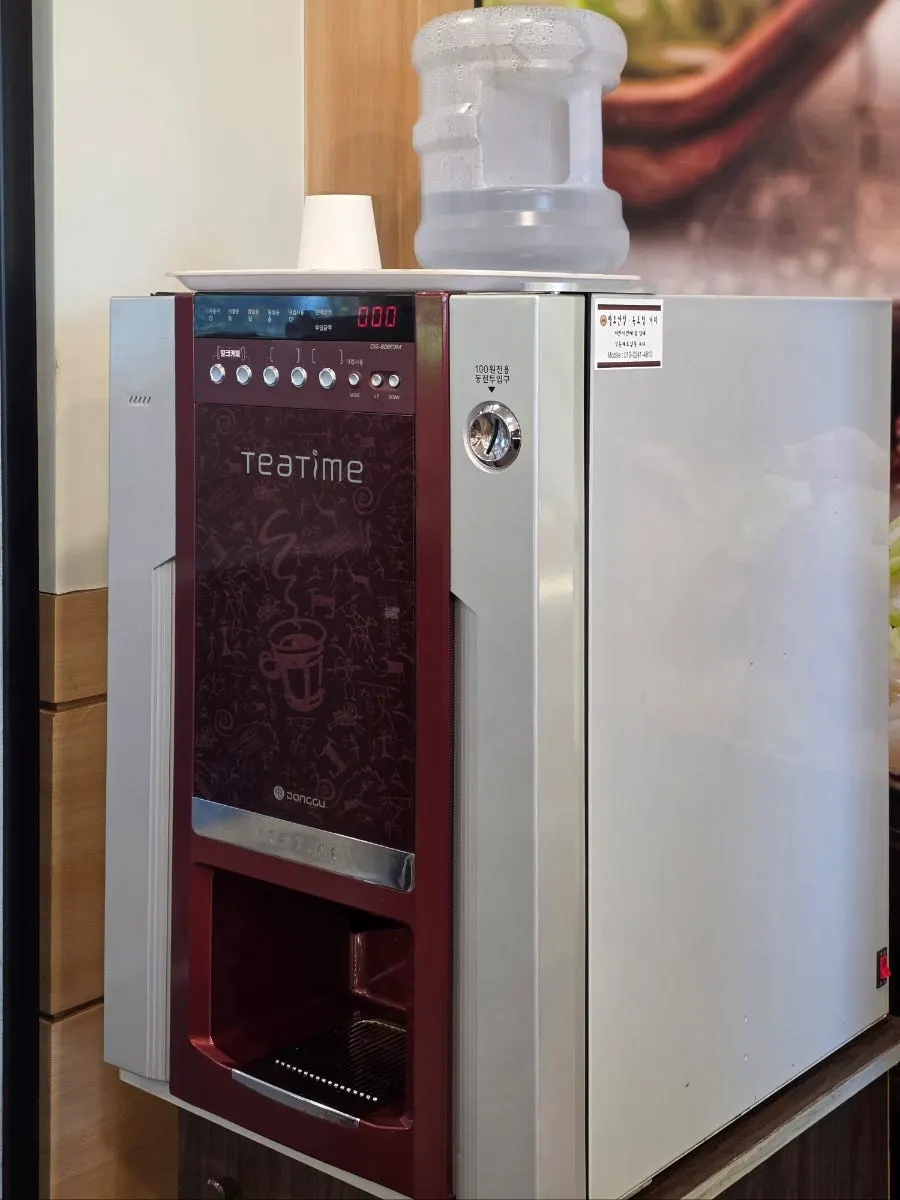 Coffee machine set up in the restaurant
