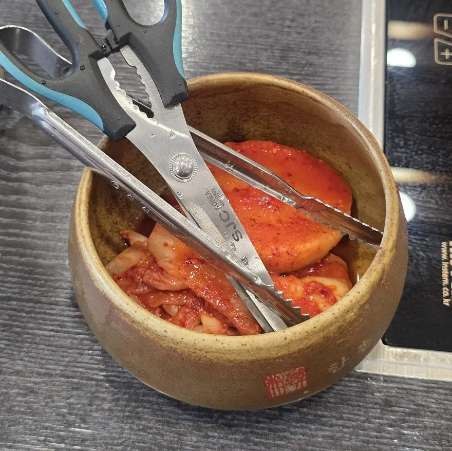 Napa cabbage kimchi served as a basic side dish