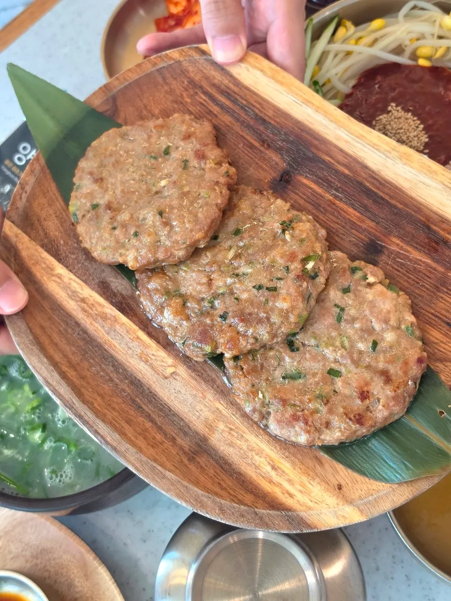 Cross-section of the handmade tteokgalbi
