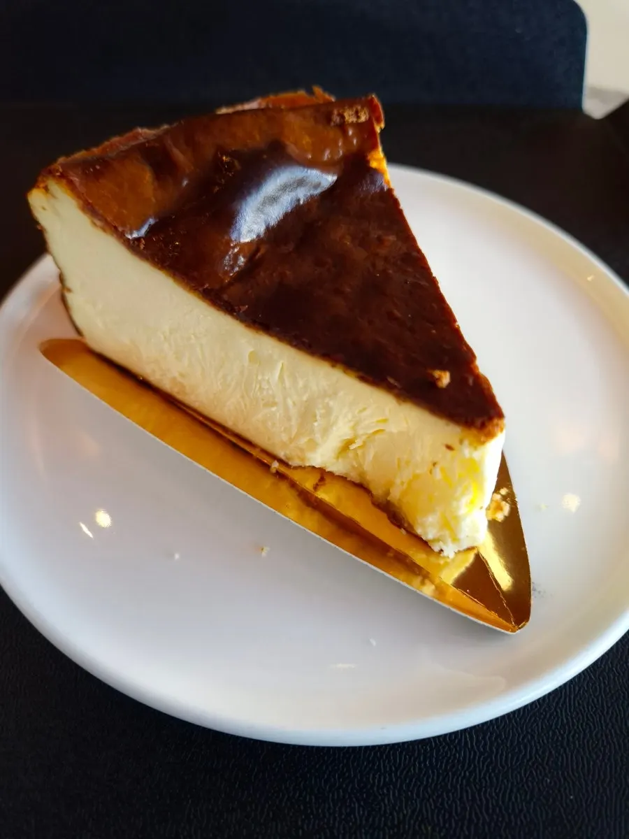 Milk cream roll dessert on a plate