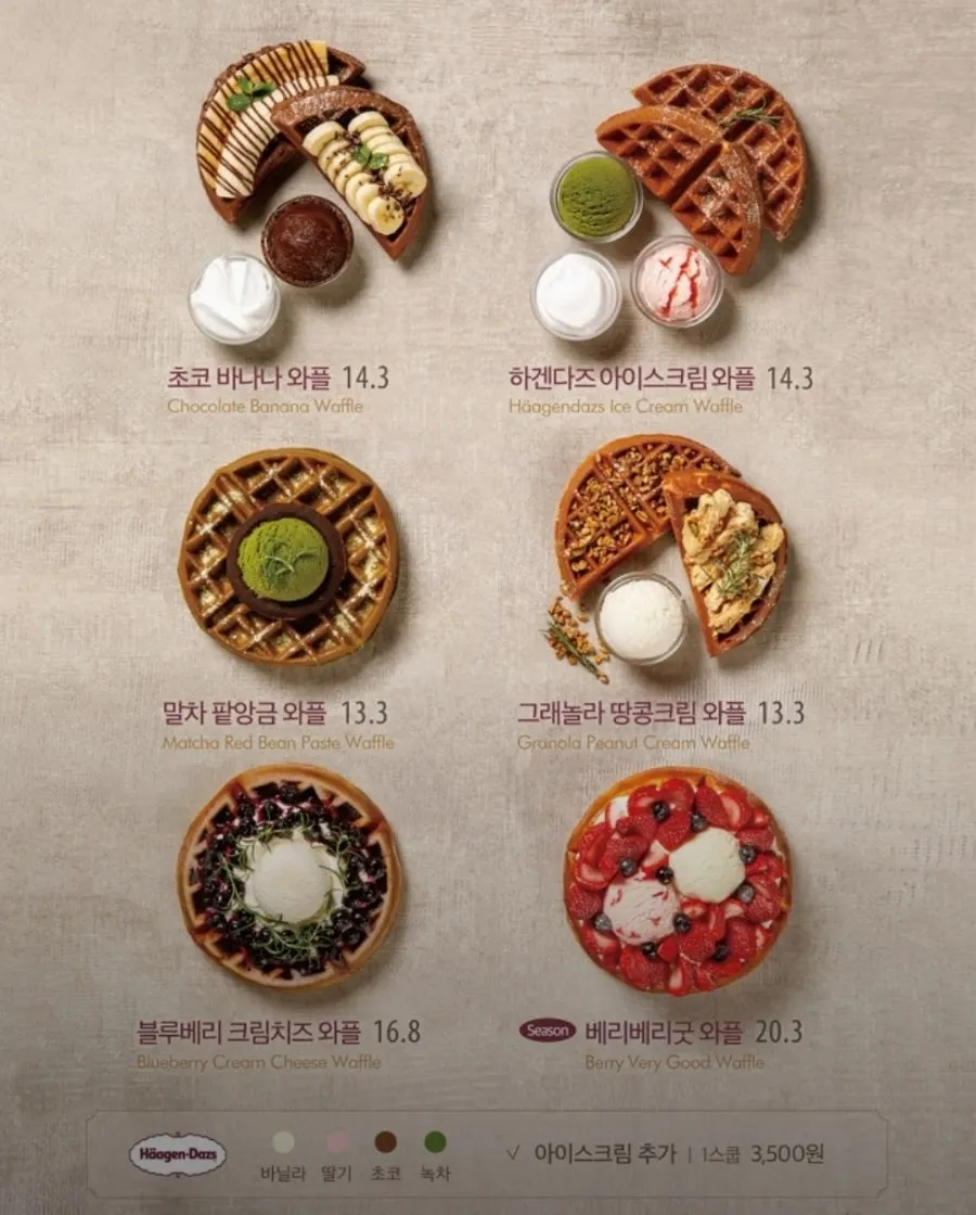 샌드위치 종류가 적힌 메뉴판