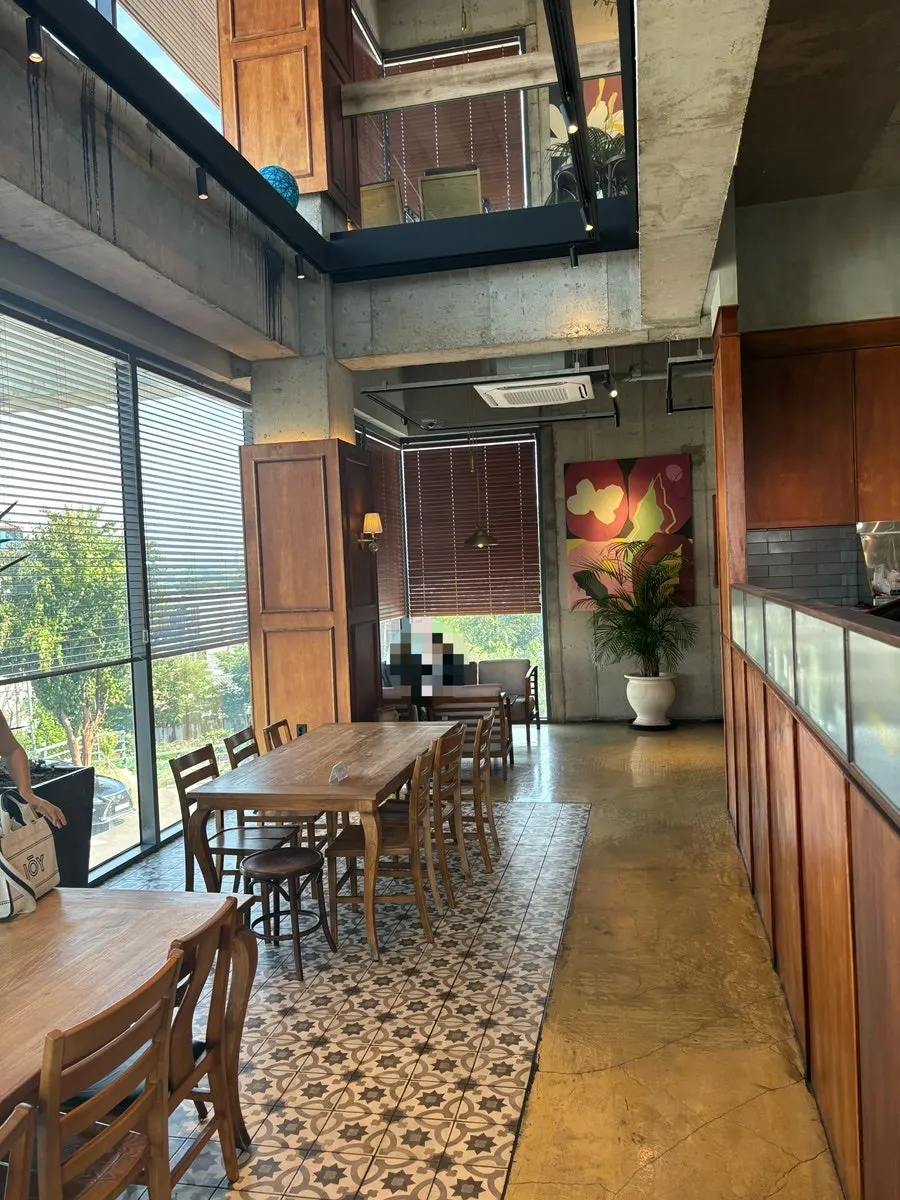 View of the café from a window seat