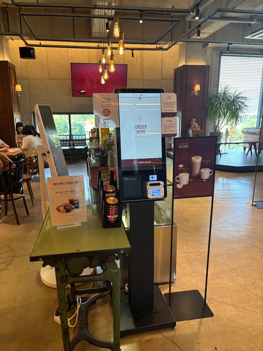 Menu display near the counter