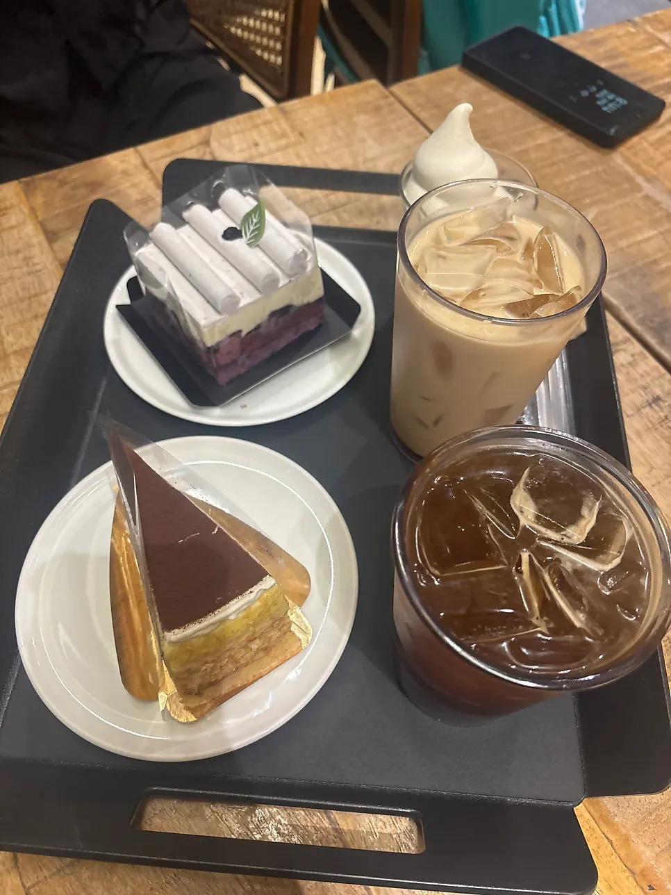 A glass of iced milk tea