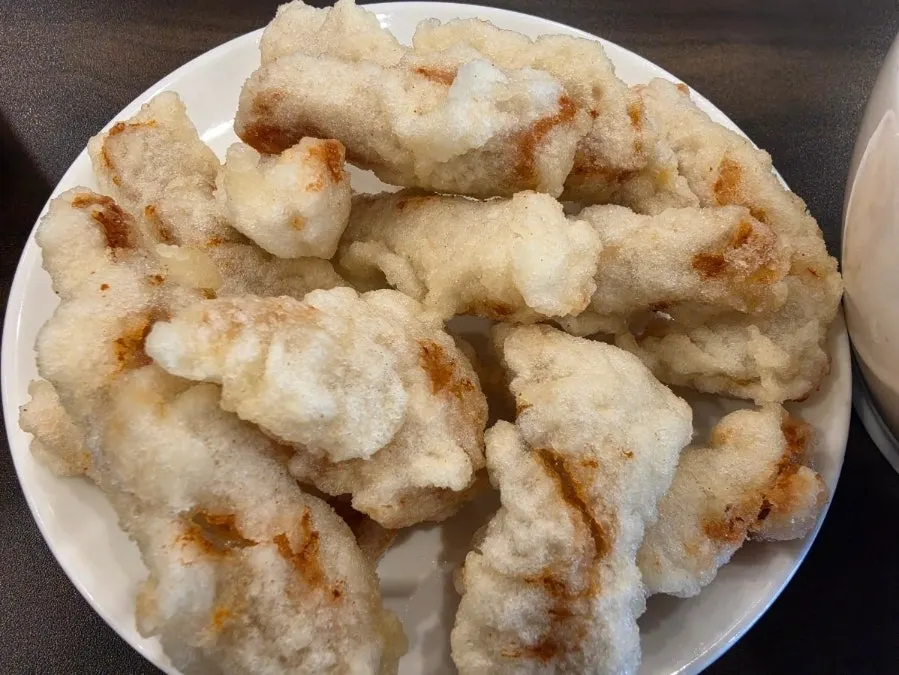 A plate of mini tangsuyuk at Bongga Gyodong Banjeom