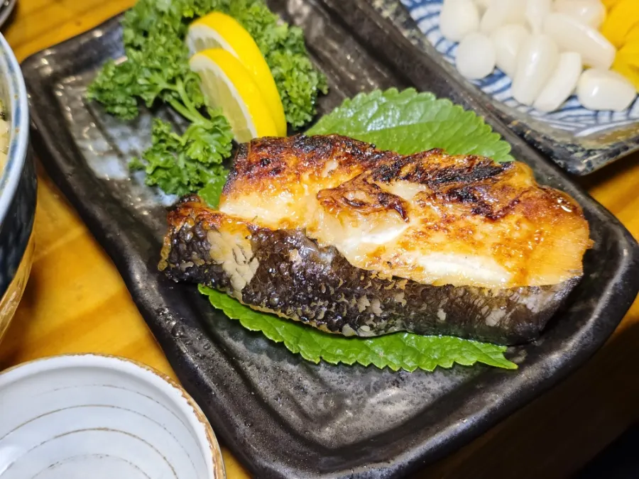 Cod fillet braised in soy sauce