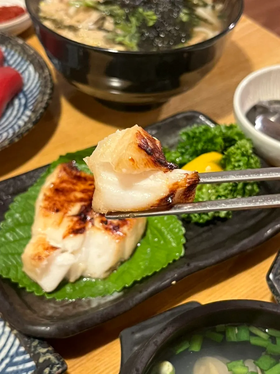 A piece of grilled tuna that melts in the mouth