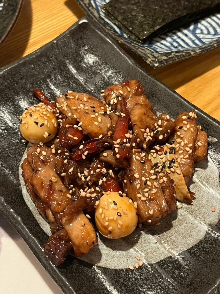 Close-up of tuna sushi