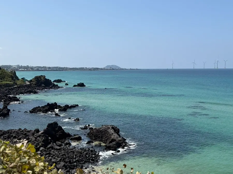 Ocean view along Handam coastal trail next to the restaurant