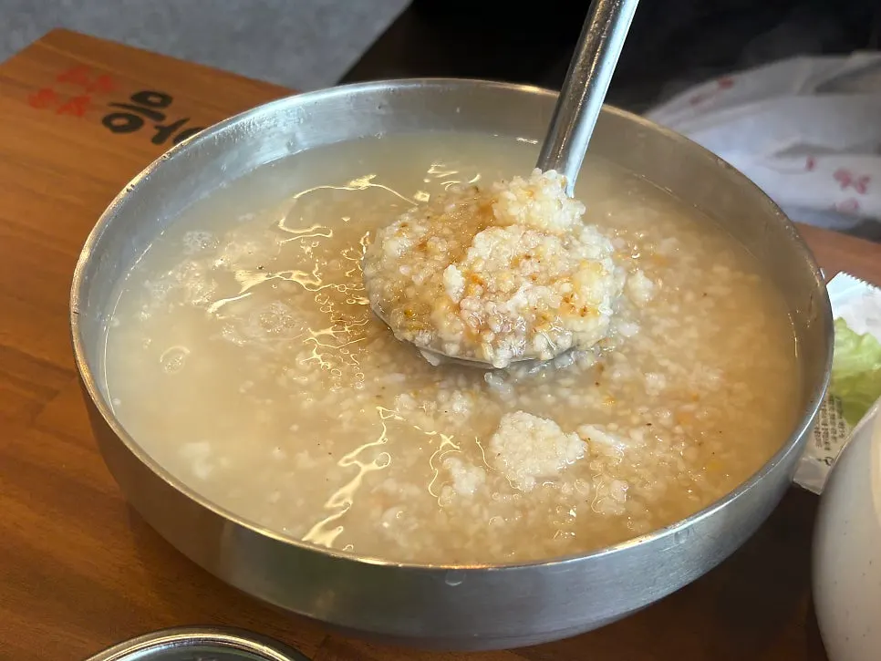 Nurungjitang served in a bigger portion than expected