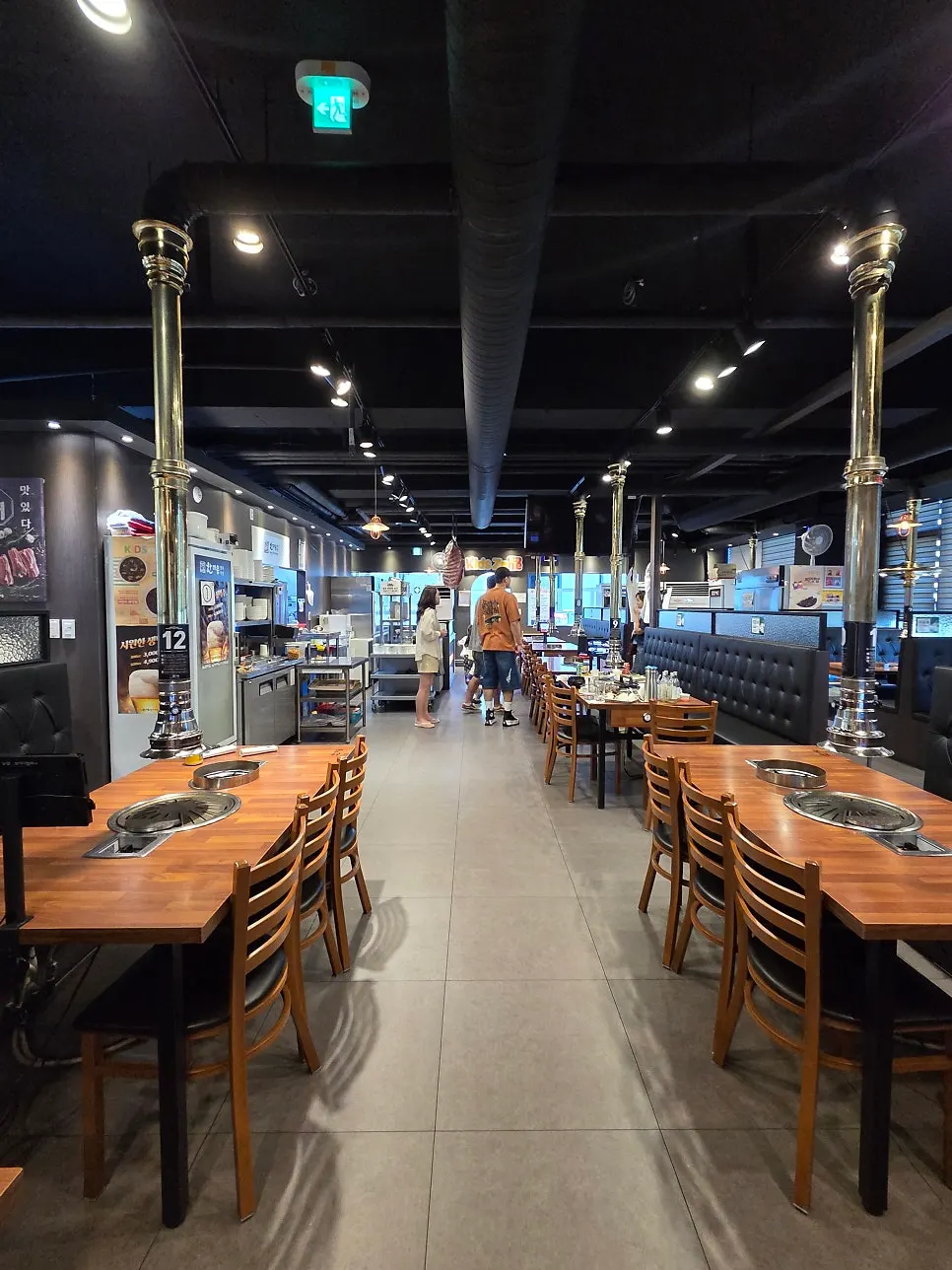 Interior with generous spacing between tables
