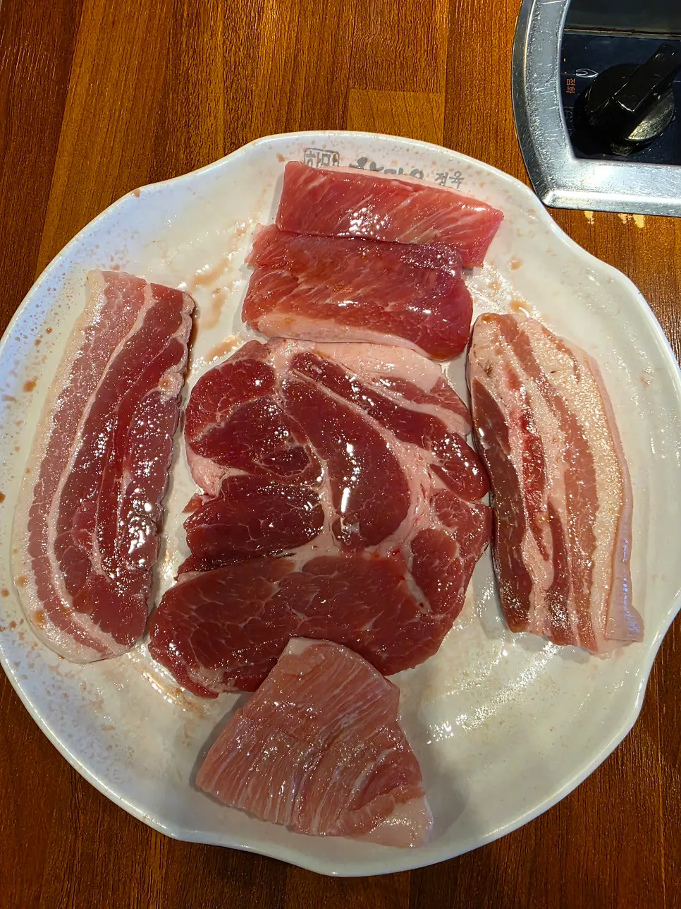 Plate of the aged pork half portion