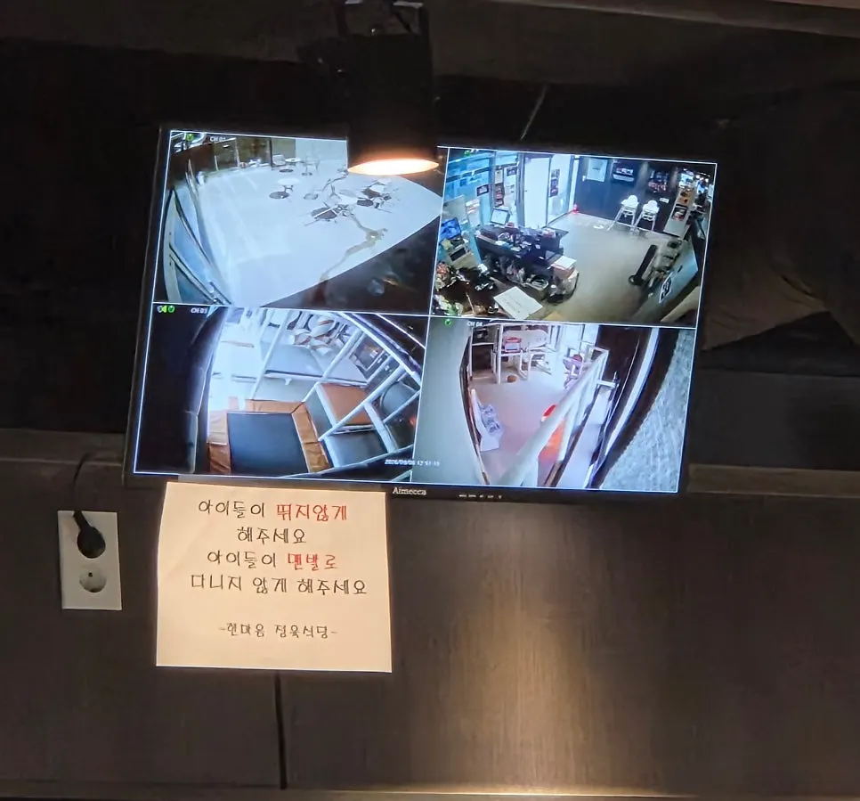 Live CCTV screen for viewing the playroom