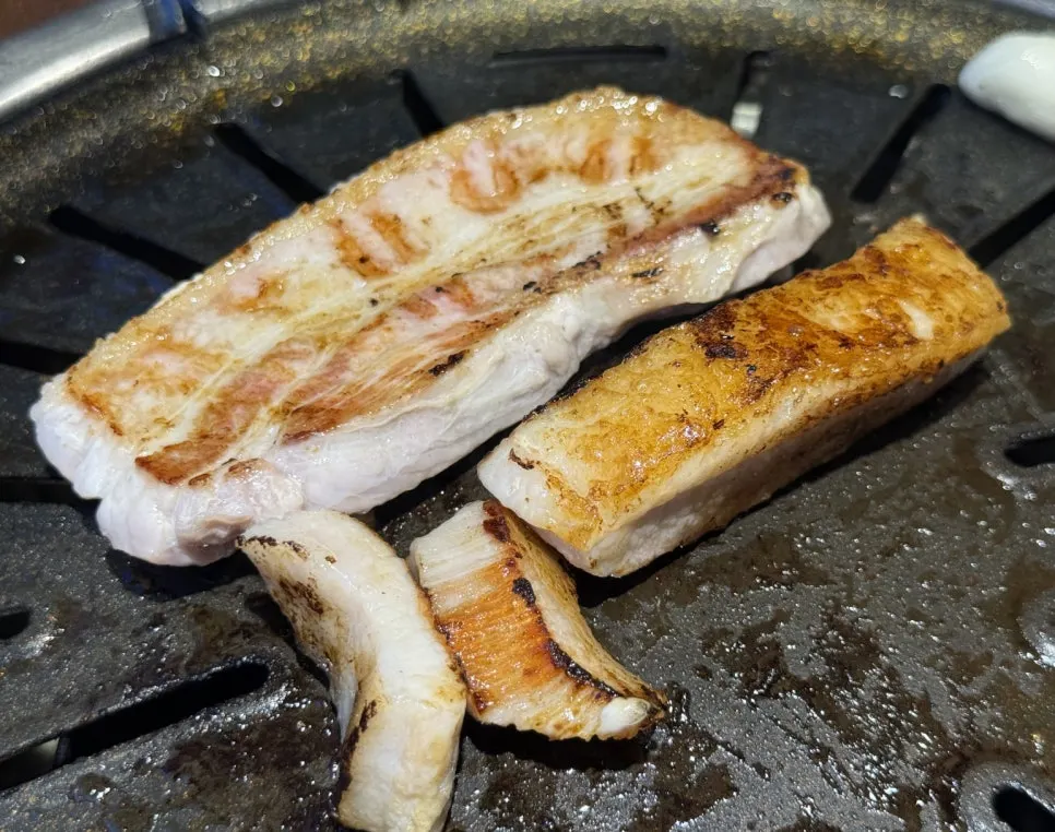 Grill with hangjeongsal and gabrisal cooking