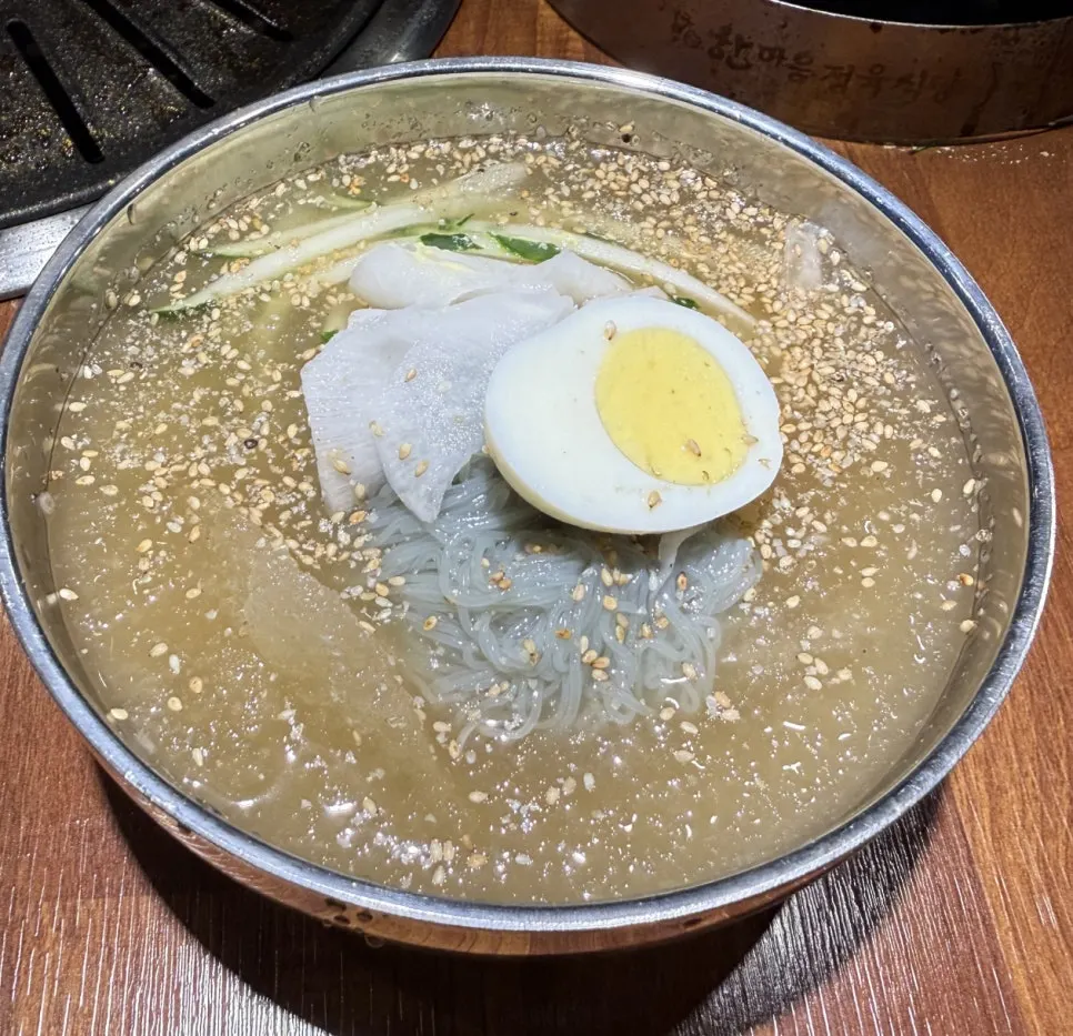 A generous bowl of naengmyeon