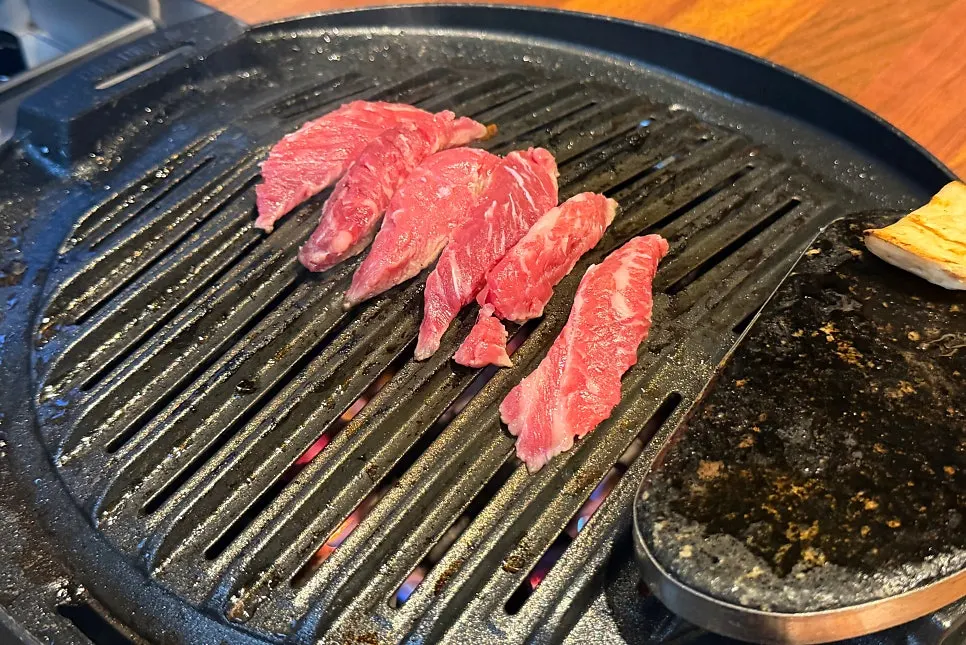한마음정육식당 소고기 구이 상차림