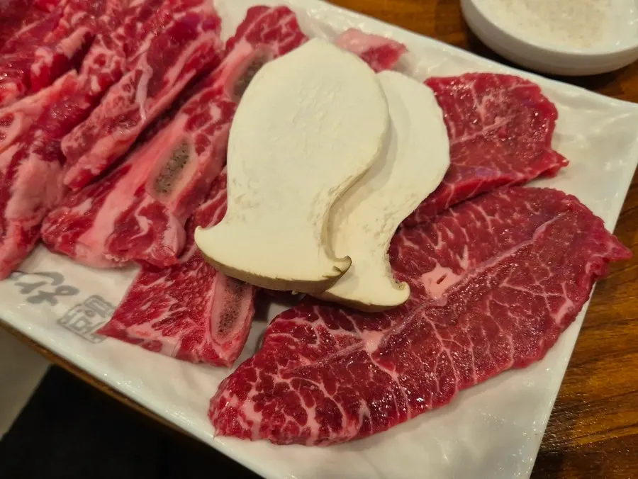 Beef galbisal on the grill