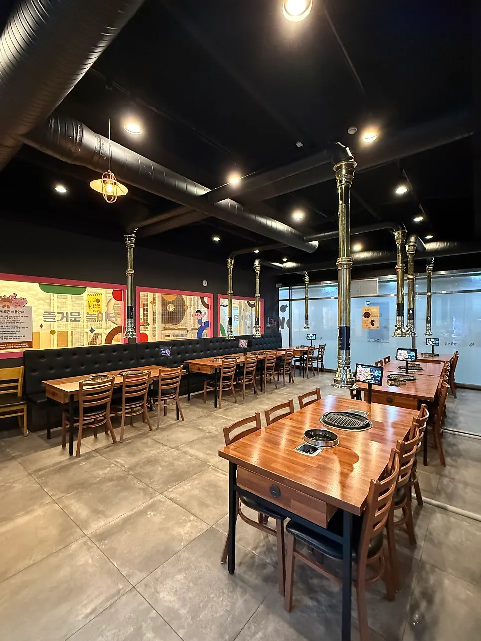 Spacious hall seating inside the restaurant