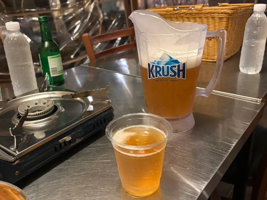 Self-serve draft beer corner
