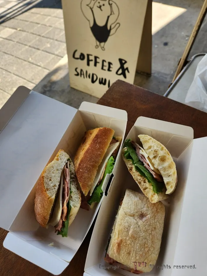 Sandwich packed in a paper box