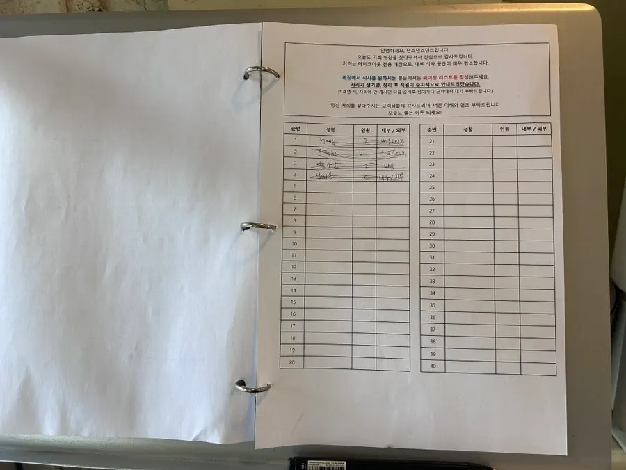 Kiosk and waitlist at Dance Dance Dance Hannam