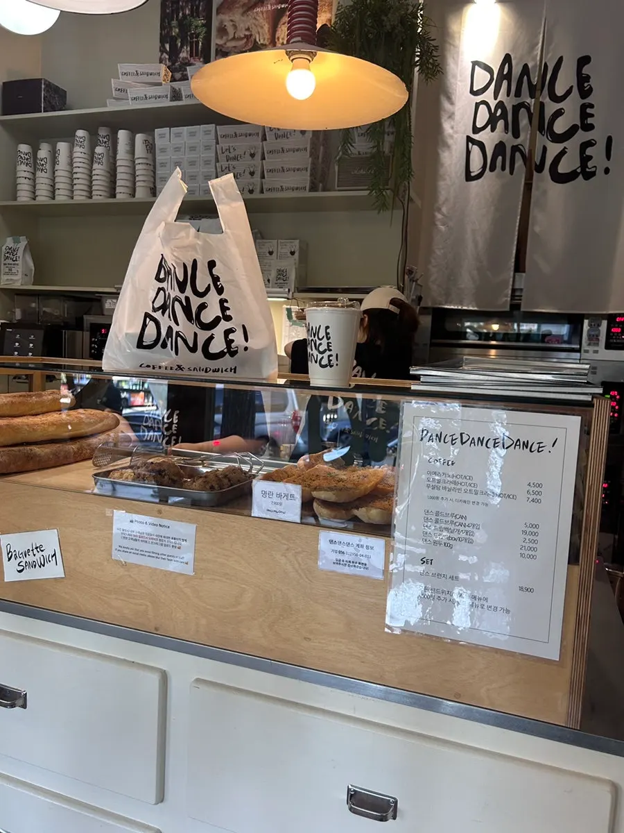 Sandwich set packed into a box and bag for takeout