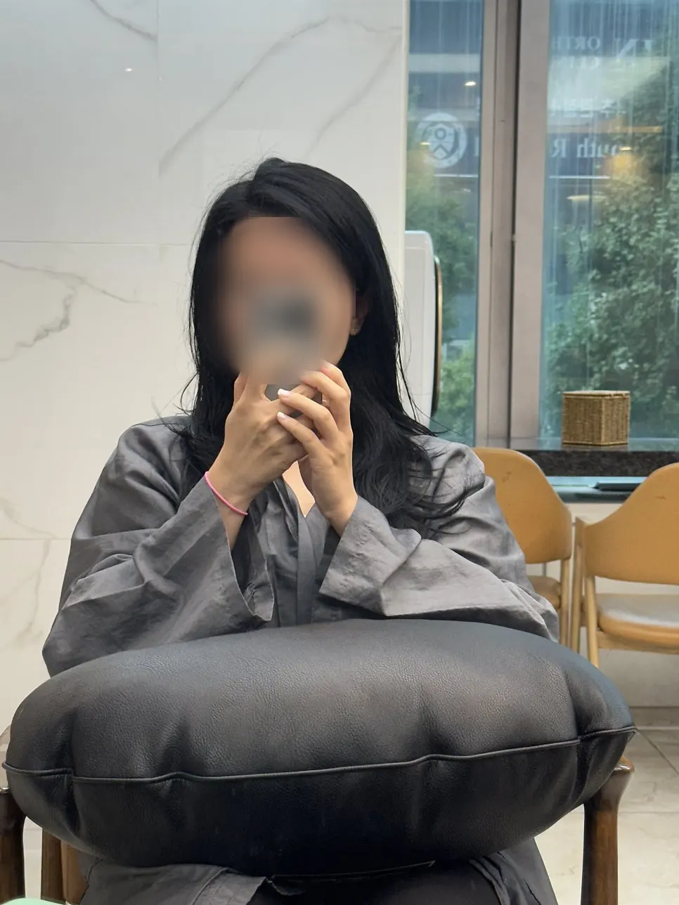 염색 마무리 단계