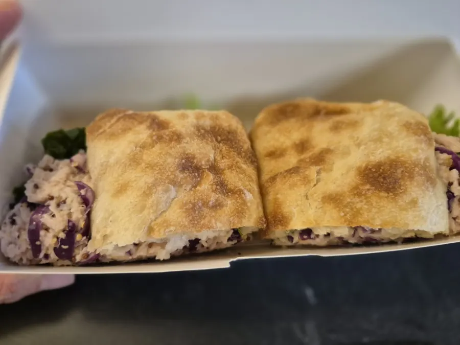 Double-topping chicken breast sandwich
