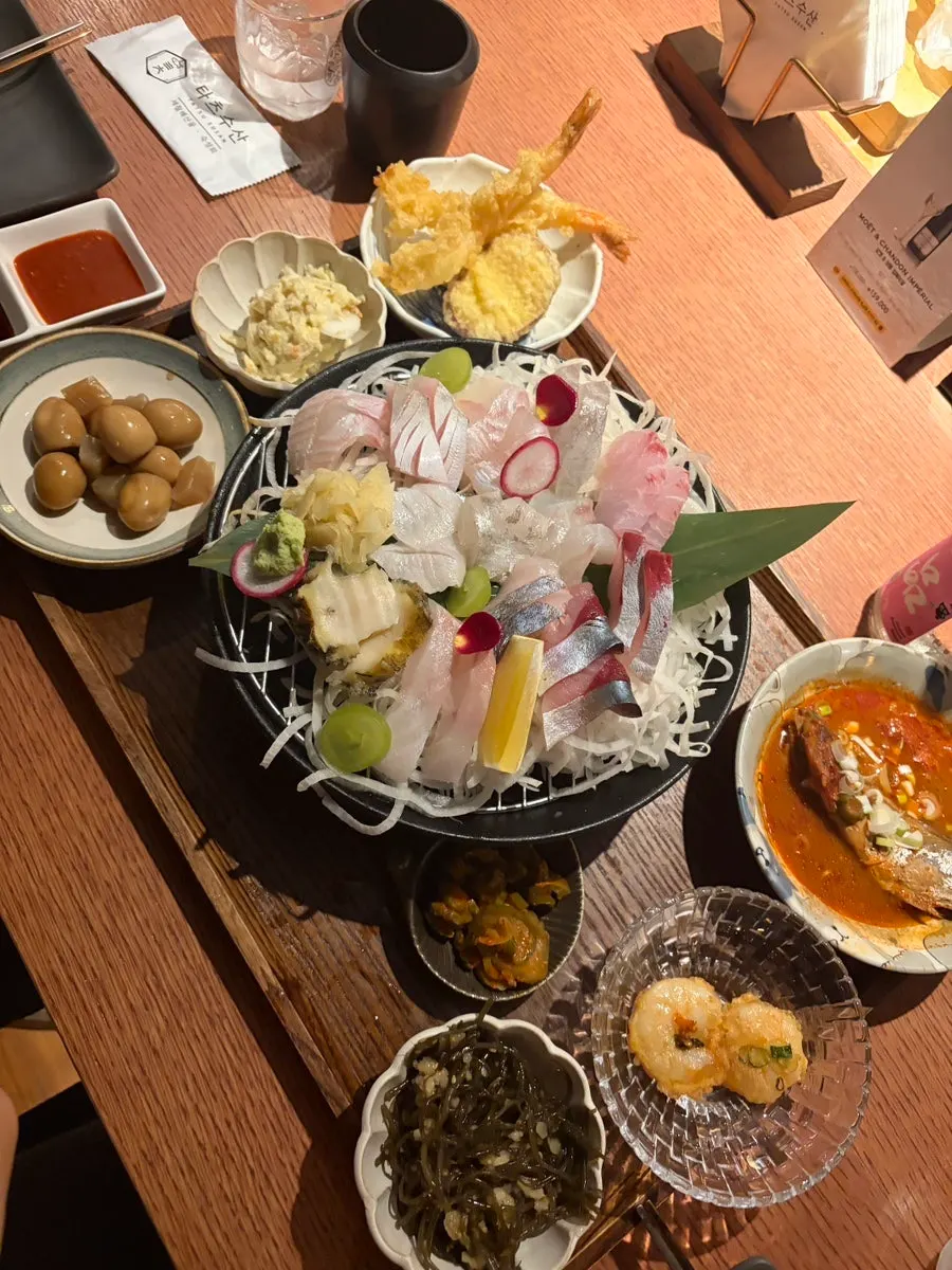 Assorted aged sashimi set at TATSU SUSAN