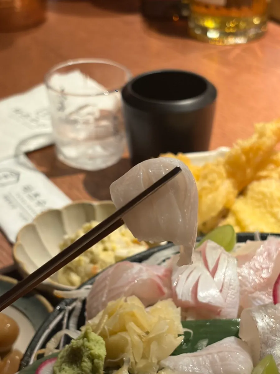 Chewy-textured aged sashimi